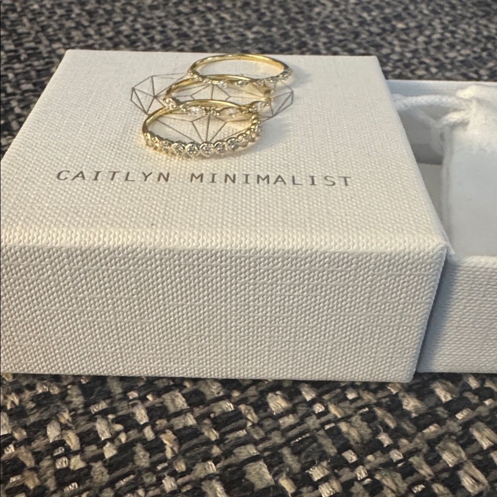 Caitlyn Minimalist stacking ring set